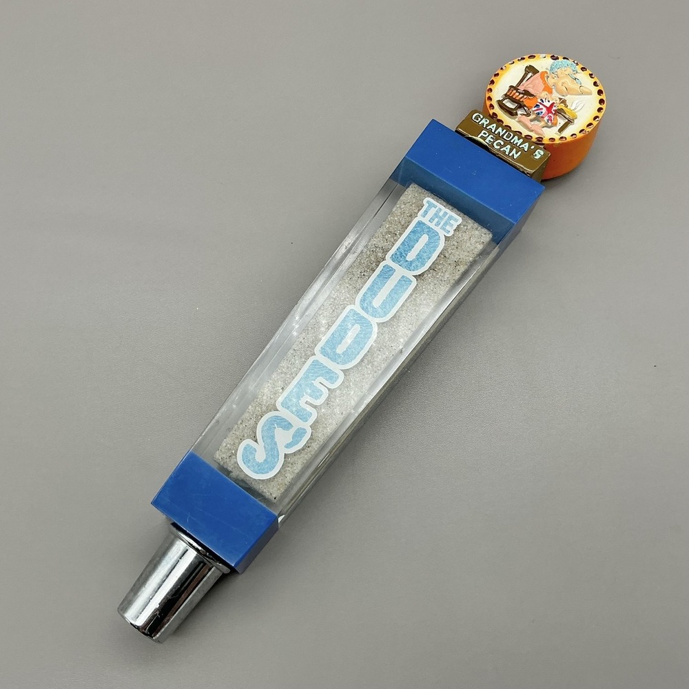 The Dudes Grandma's Pecan Beer Tap Handle Blue Sand Acrylic Draft Bar Decor